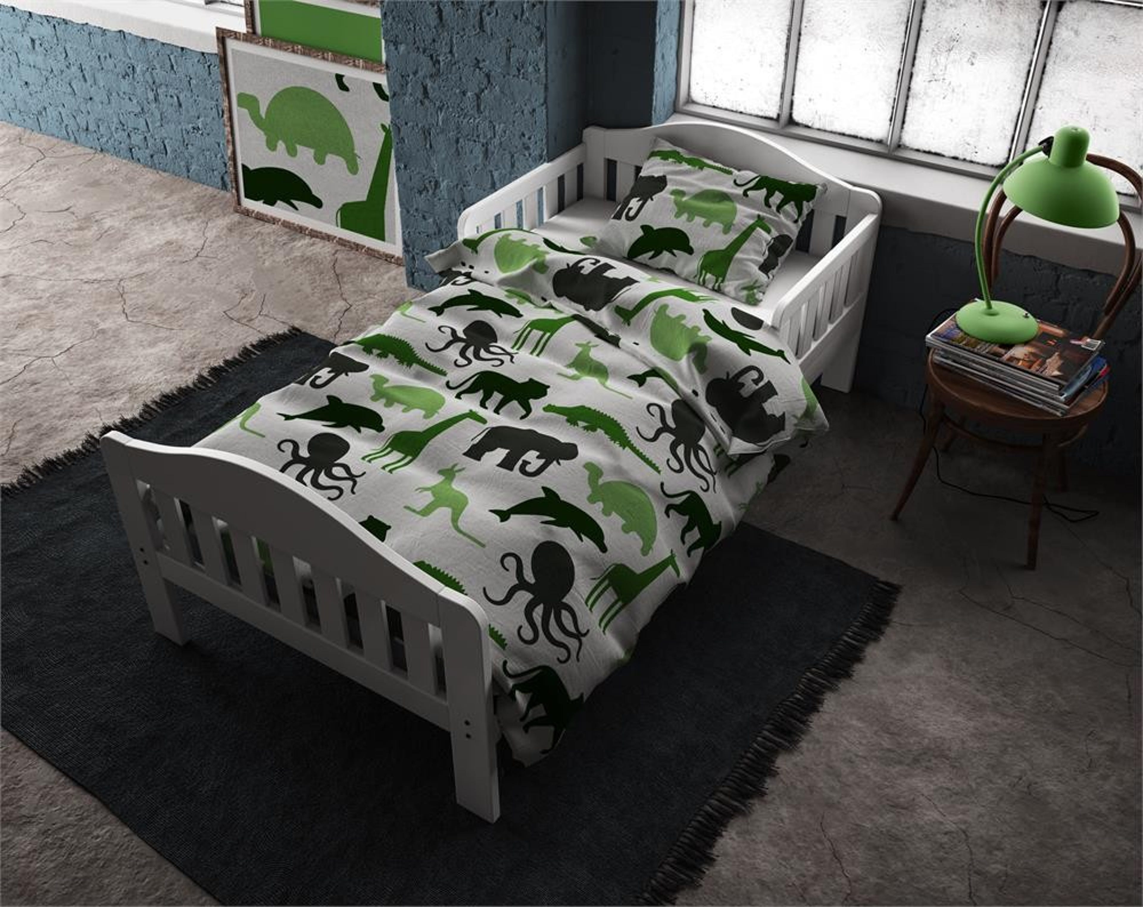 Dreamhouse Bedding 4 Kids Small Dino Green Dekbedovertrek